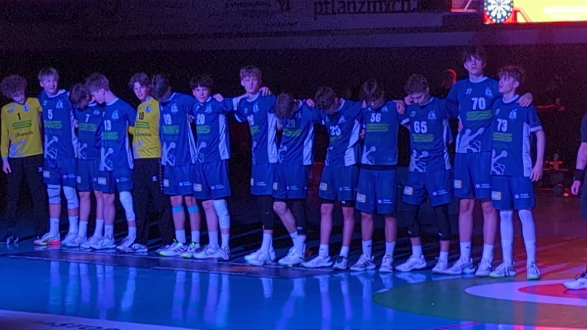 mC-Jugend vor dem Finalspiel der Handball-Regionalliga